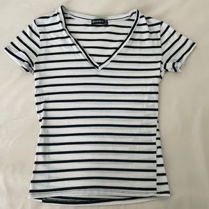 Women’s Striped V-neck T-shirt